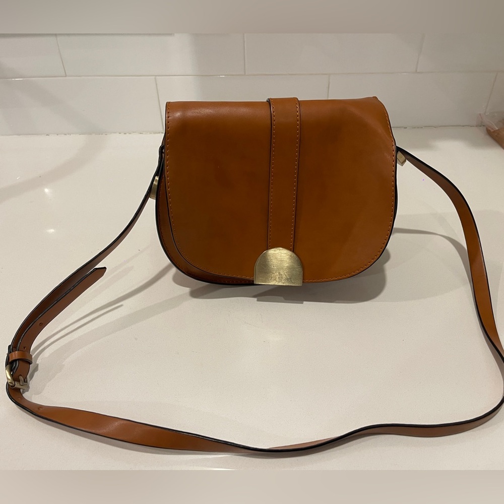 Camel/Tan Cross Body Satchel